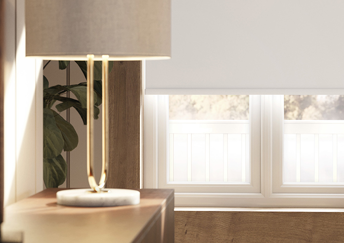 Solari (Blackout), Bright White - Motorised Roller Blind - Image 6